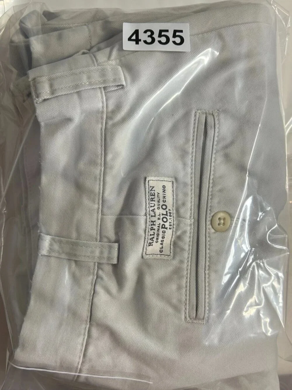 Polo Ralph Lauren Prospect Chino Pants Mens 34x31 Ivory Flat‎ Front (Tag-36x32)